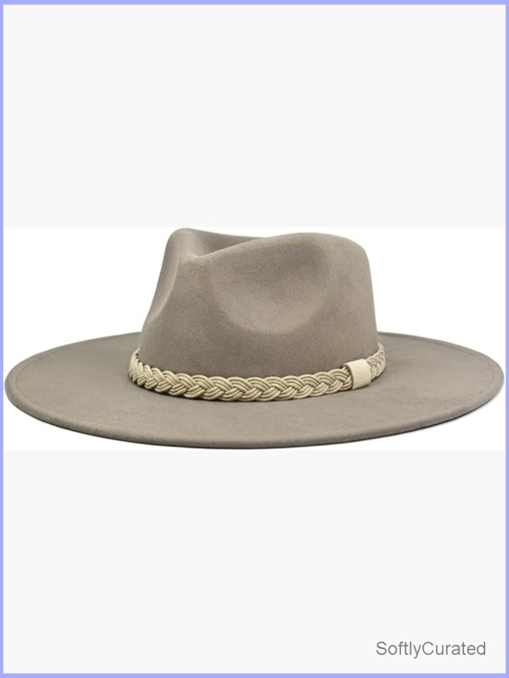 Wide Brim Felt Rancher Fedora Hat - Western Boho Unisex